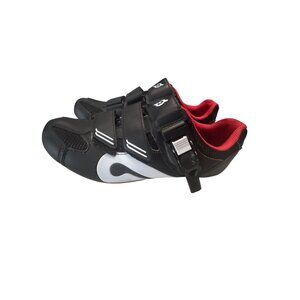 Peloton Cycling Shoes With Cleats Black/Red Size 7